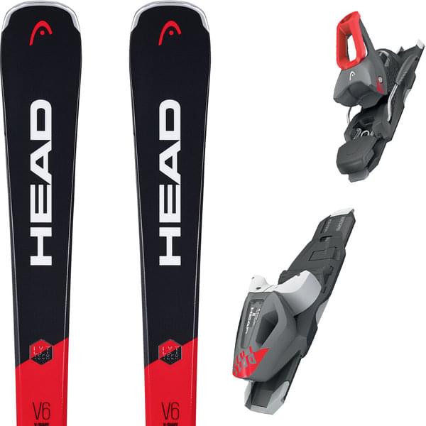HEAD V-Shape V6 σκι με δέστρα PR 11-Μαύρο-κόκκινο
