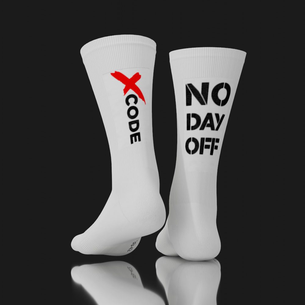 XCODE 2P. No Day off κάλτσες 64500-Λευκό
